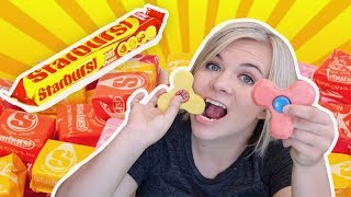 DIY CANDY STARBURST FIDGET SPINNERS  SoCassie [upl. by Nagem]