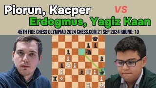 Yagiz Kaan Erdogmus Shines in 45th FIDE Chess Olympiad  A RecordBreaking Chess Game [upl. by Aehtna533]