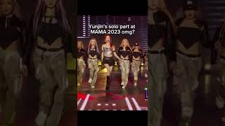 YUNJIN’s RAP AT MAMA 2023 HELLO shorts kpop viral trending lesserafim yunjin [upl. by Monjo]