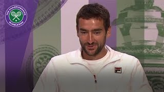 Marin Cilic Wimbledon 2017 semifinal press conference [upl. by Ayikat]