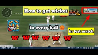 How to get wicket in every ball in test match  wcc2 test match bowling tips wcc2gameplay [upl. by Abrahams695]