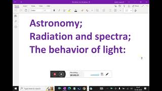 Astronomy    Radiation and spectra The behavior of light   24 radiationspectrum astronomy [upl. by Atsedom]