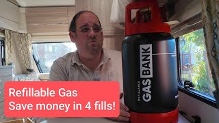 Refillable Gasbank Lpg Gas Bottle For Less Than £130 Easy Howto Guide [upl. by Hussein]