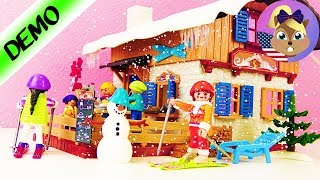 Playmobil SKI LODGE 9280 assembling  NEW Wintersport World with Skiing and Snowman [upl. by Shirah818]