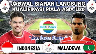 Jadwal Kualifikasi Piala Asia U20  INDONESIA vs MALADEWA Live INDOSIAR  Head to head [upl. by Recnal]