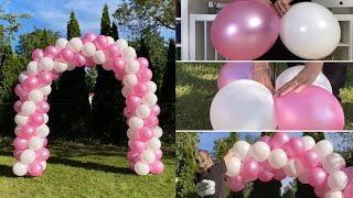 Balloon Arch Tutorial  Decoration At Home [upl. by Leblanc]