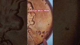 32  Wheat Penny Denver Mint 1949 rarecoincollection coin rarecoins discoveryofcoins [upl. by Enedan]