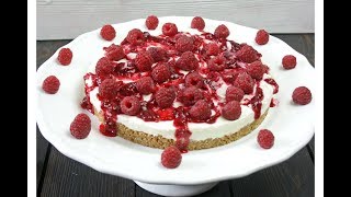 Sernikowy tort bez pieczenia  Sernik na zimno  No bake cheesecake [upl. by Wehttan]