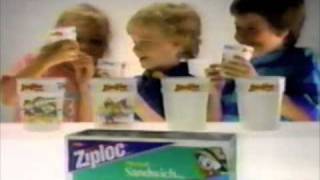 Ziploc DuckTales Movie Tumblers commercial  1990 [upl. by Kosiur]