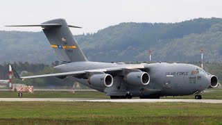 4K Plane Spotting Ramstein Air Base  C17 Action DutchPlaneSpotter [upl. by Rosalynd]