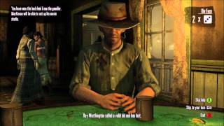 Xbox 360 Walkthrough  Red Dead Redemption  Playing Liars Dice In Thieves Landing [upl. by Adnimra564]