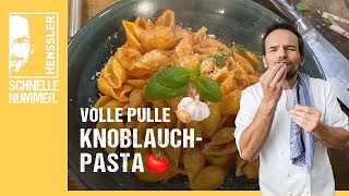 Schnelles Pasta mit TomatenKnoblauchSauce Rezept von Steffen Henssler  Günstige Rezepte [upl. by Ydnal165]