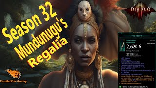 Diablo 3 Season 32  Witch Doctor  Mundunugus Regalia Build  Spirit Barrage Guide [upl. by Kathryn118]