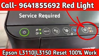 Epson L3150 red light blinking solution in hindi [upl. by Ellenehc]