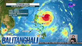 Ilang lugar isinailalim na sa wind signal No 2 dahil sa Bagyong LeonPH  Weather Balitanghali [upl. by Inattyrb331]