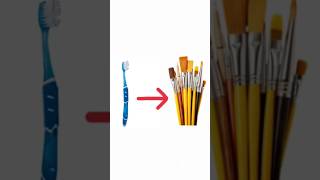 Handmade colour brush  how to make colour brush at home shorts craftidea viralshort [upl. by Atnahsal]