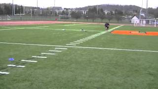 Deceleration Drill with 90 degrees direction change [upl. by Initof]