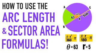 Arc Length Formula and Sector Area Formula Explained [upl. by Joyce]