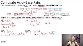 Conjugate Acid–Base Pairs and Strengths of Acids and Bases with Examples [upl. by Aivato]