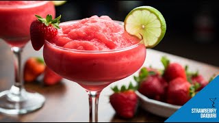 Strawberry Daiquiri Classic amp Frozen  How to make a Strawberry Daiquiri Cocktail Recipe Popular [upl. by Deck]