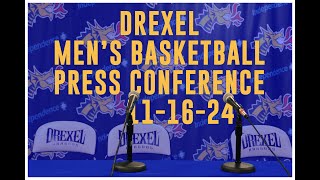 Drexel Mens Basketball Press Conference vs LaSalle [upl. by Saum]