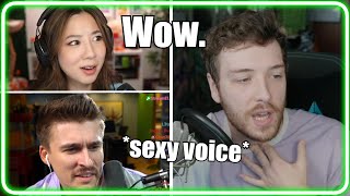 Big streamers amazed by CdawgVAs voice acting skills Ft Sykkuno Miyoung Fuslie Ludwig [upl. by Yeca]