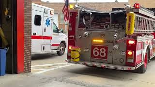 Chicago Fire Dept Engine 68 and Ambulance 63 Spare Responding [upl. by Nytnerb]