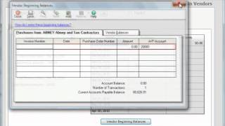 Peachtree Tutorial Adding Vendors Sage Training Lesson 52 [upl. by Mages]