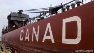 Cargo Ship TimeLapse FRONTENAC Raised at Lock 7 Welland Canal 2015 [upl. by Razec]