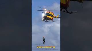 Rescue Helicopter collides with power lines shorts aviation [upl. by Amador296]