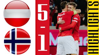 Marko Arnautovic Goal  Austria vs Norway 51  Highlights  UEFA Nations League 202425 [upl. by Acinimod]