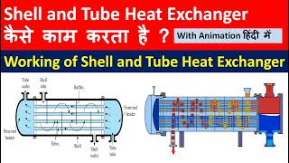 Shell and Tube Heat exchanger in Hindi  Shell and Tube Heat exhanger working animation  Exchanger [upl. by Snook463]