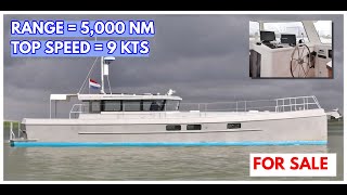 €695000 LongRange LIVE ABOARD Explorer Yacht For Sale  MY Britt [upl. by Yelreveb599]