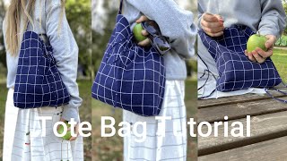 Tote Bag Sewing Tutorial [upl. by Skiest]