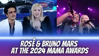 ROSÉ amp Bruno Mars Perform quotAPTquot  Win “GLOBAL SENSATION” at the 2024 MAMA Awards [upl. by Lay]