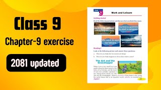 Class Nine English Chapter1 Exercise  Travel And Holidays  Books Guide Nepal  English Book 2081 [upl. by Townie]