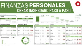 Plantilla para Organizar tus FINANZAS PERSONALES en Excel  Paso a paso de cómo crear el Dashboard [upl. by Dolan]