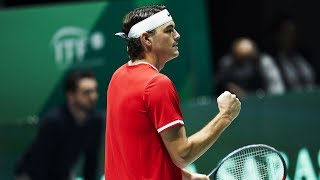 Fritz Opelka Sock amp Querrey  Team USA Highlights  Davis Cup 2019 [upl. by Samoht]