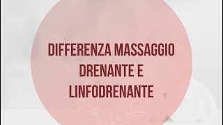 Differenza tra massaggio drenante e linfodrenante  Estetica Cruciani [upl. by Nwavahs]