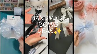 Easy ideas of making bows at home✨ [upl. by Htesil29]