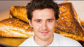 Brooklyn Peltz Beckhams Attempts Redemption With His Blowtorch Grilled Cheese Recipe [upl. by Amabel]