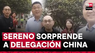 APEC Perú 2024 sereno sorprende a delegación china hablando en su mismo idioma [upl. by Supple]