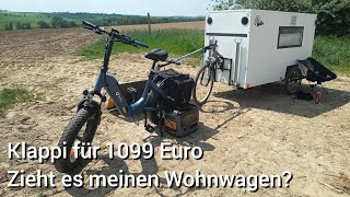 Klapp EBike für 1099 Euro DYU FF 500 Kann es meinen Fahrradwohnwagen ziehen [upl. by Lil344]