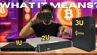 Understanding 1U 2U 3U 4U Asic miners for Server Rack🔥 Crypto Mining India 🚀bitcoinmining crypto [upl. by Aicirtam]