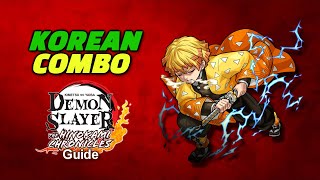 MOST DAMAGE Zenitsu Combo  Demon Slayer Hinokami Chronicles  Combo Tutorials [upl. by Modeerf]