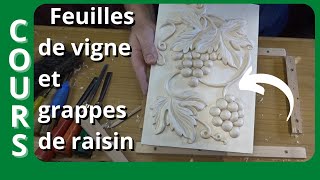 Sculpter des Feuilles de vigne et grappes de raisin [upl. by Meggs800]