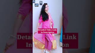 Kurti Design and Dupatta from OLD Half and Half Cotton Saree  How To Reuse Heavy Saree  shorts [upl. by Nnad]