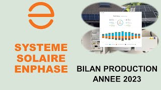 Bilan 2023 de ma Production solaire Enphase [upl. by Wanonah]