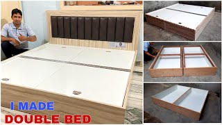 How To Build Double Bed size 6612quot In 2 Days at siteDouble Bedबैड कैसे बनाए Plywood Bed [upl. by Jone683]