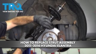 How to Replace Front Strut Assembly 20112016 Hyundai Elantra [upl. by Gentilis804]